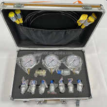 Hydraulic Measuring Toolbox: 3 or 4 Pressure Gauges for Excavator Kit