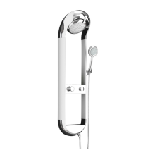 Neues Luxus-Badezimmer-Messing-Duschpaneel-System-Säulenset mit freiliegendem Badewannen- und Duschmischer und Körperdüse