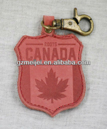 factory man-made leather patch for key ring