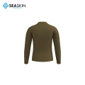 Seaskin Front Zip Mens Wetsuit Top สำหรับ SUP