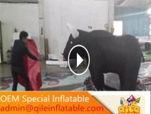 Lovley living walking inflatable bull fighting mascot