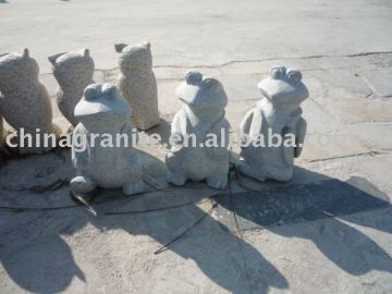 granite frog sculpture