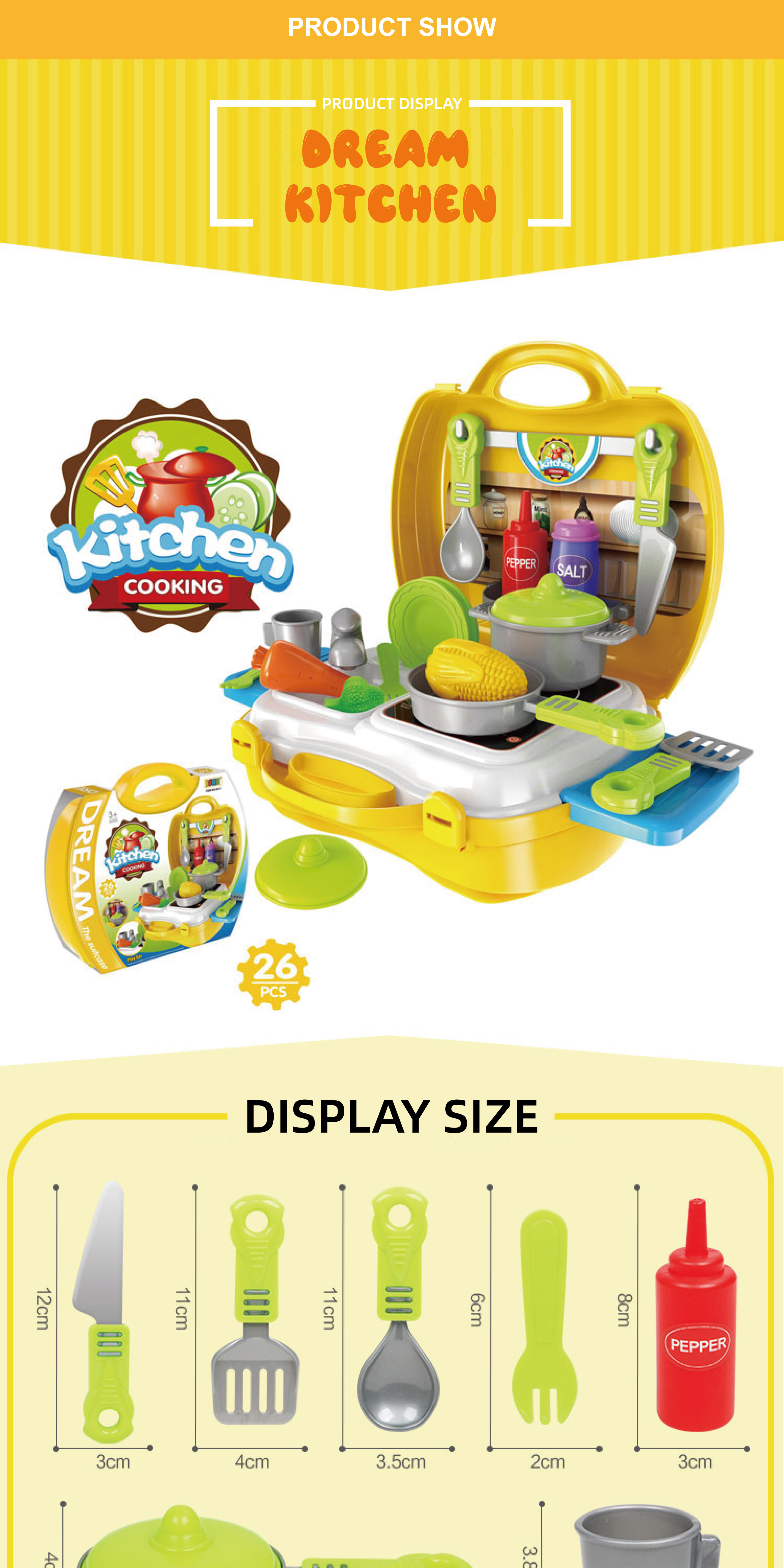 Improve children's learning ability DIY toys kitchen play set,pretend play kitchen for sale