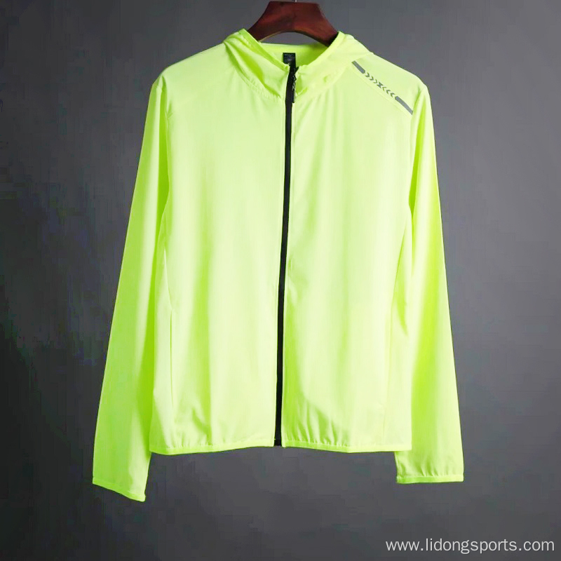 Thin Zip Up Polyester Men Sports Windbreaker Jacket