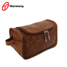 Custom unique high quality special PU leather men toiletry bag