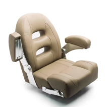Custom Flip-Up Bolster Comfort Captain's Helm Seat for Yachts and Boats