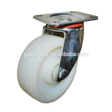 5" nicety structure Polyamide wide casters,mini plastic casters,caster with plate,mini swivel caster