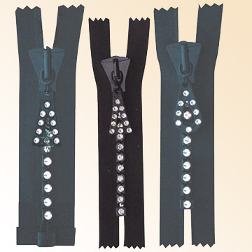 Strass Crystal Rhinestone zipper, Diamond Zipper, crystal zipper