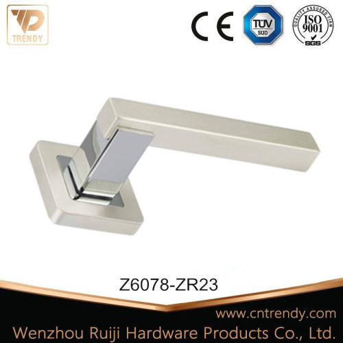 American Popular Door Lever Lock Handle on Radius Rose