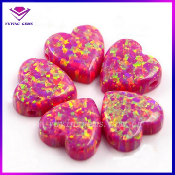 Heart Opal Stone Heart Cabochon Cut Loose Pink Beads