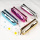 Glitter TPU Girls School Supplies Laser clear transparent colorful pencil case