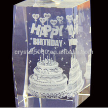3d crystal laser engraving crystal birthday gift for lover
