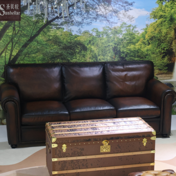 bespoke real leather sofa furniture antique distressed brown full genuine leather sofa 3 seat hotel lobby villa living room sofa