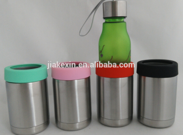 12oz Double wall stainless steel cup coat with Silicon Rubber Case