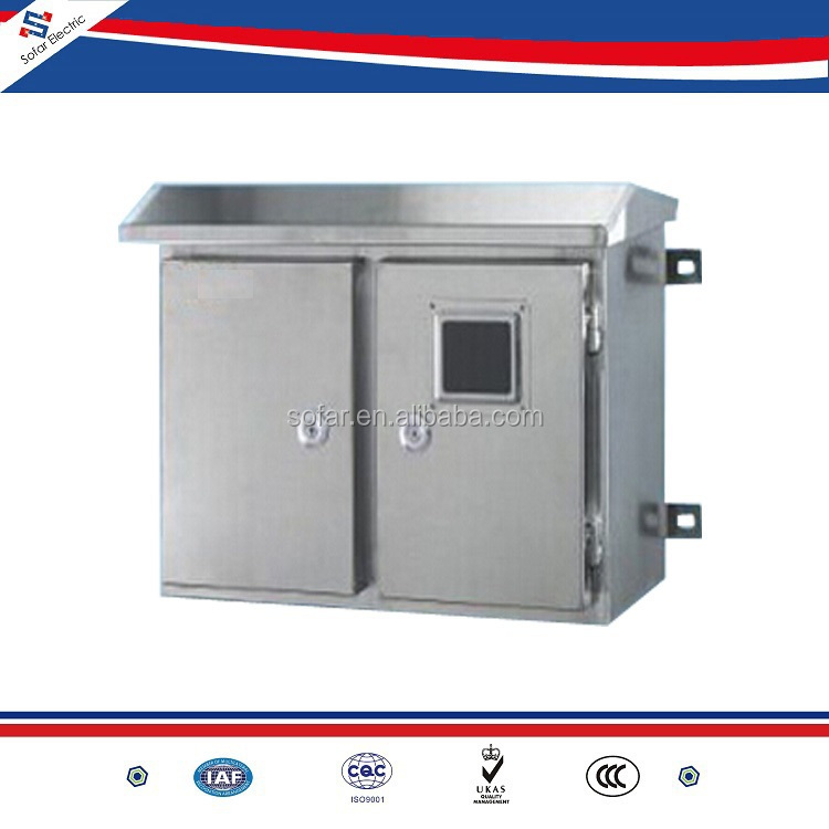 Stainless Steel Enclosures Outdoor Electrical Cabinets IP65 with Canopy