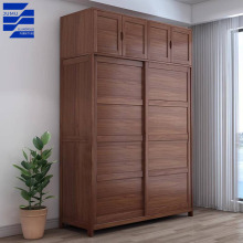Nordic Modern Solid Wood Double Door Wardrobe for Hotels