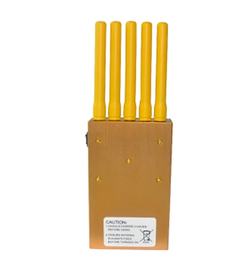 Portable Golden 3G Cellular Phone Signal Jammer WiFi GPS Jammer