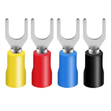 Multiple Colors 3.2-6.4mm 10-48A Y Type Cable Lug Terminals
