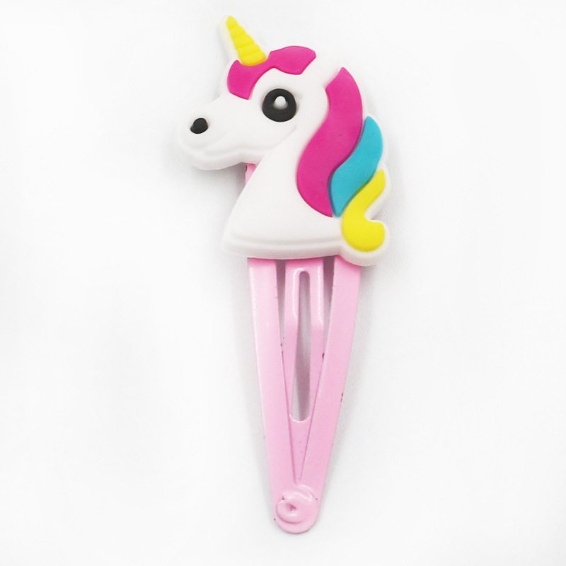 Children's fashion soft adhesive unicorn bb hairpin (6)