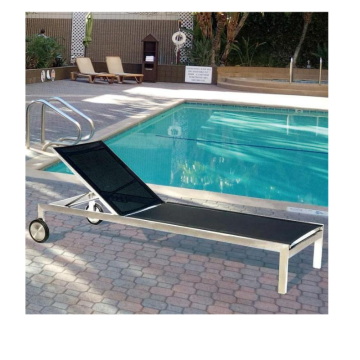 Outdoor Alum Sunbed with Stackable Swimming Pool Garden Fabric