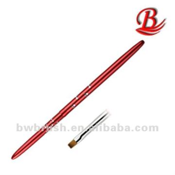 Gillter diamond red metal handle UV gel nail art brush for UV gel