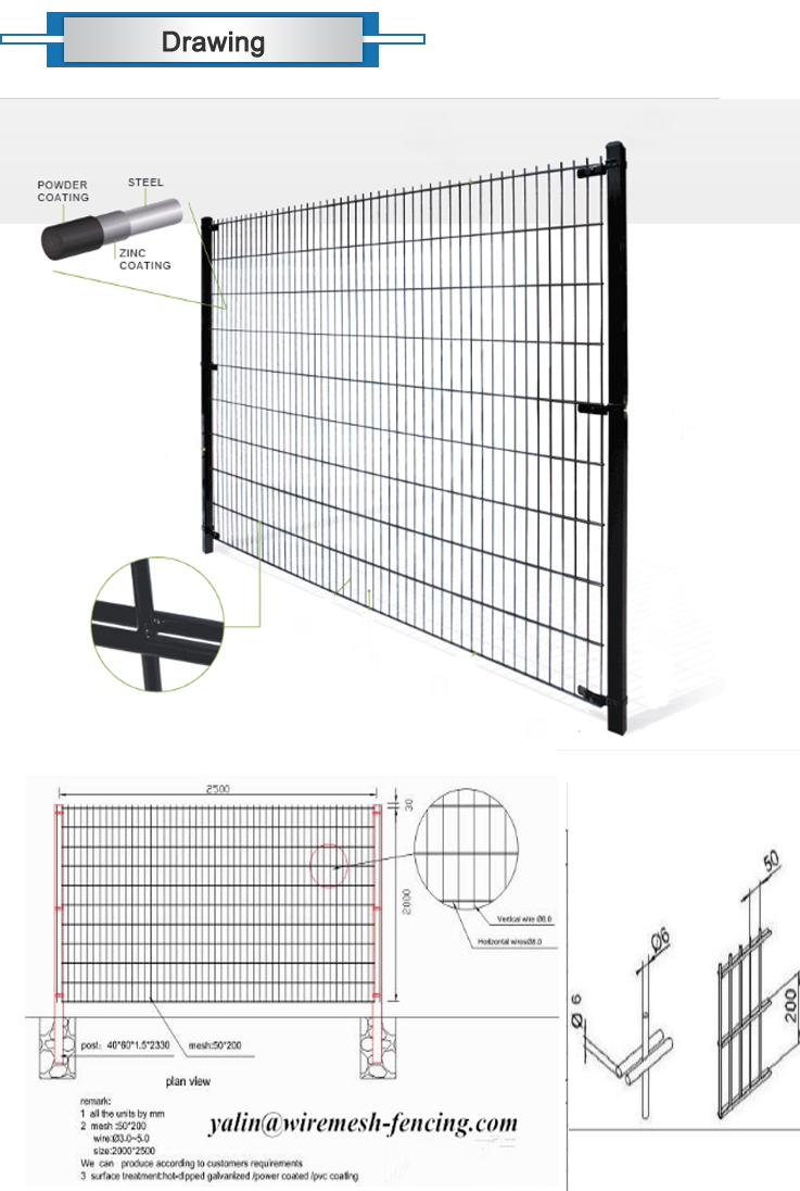 2020 Chinese 27 years anping factory 868  656 double wire fence for Malaysia