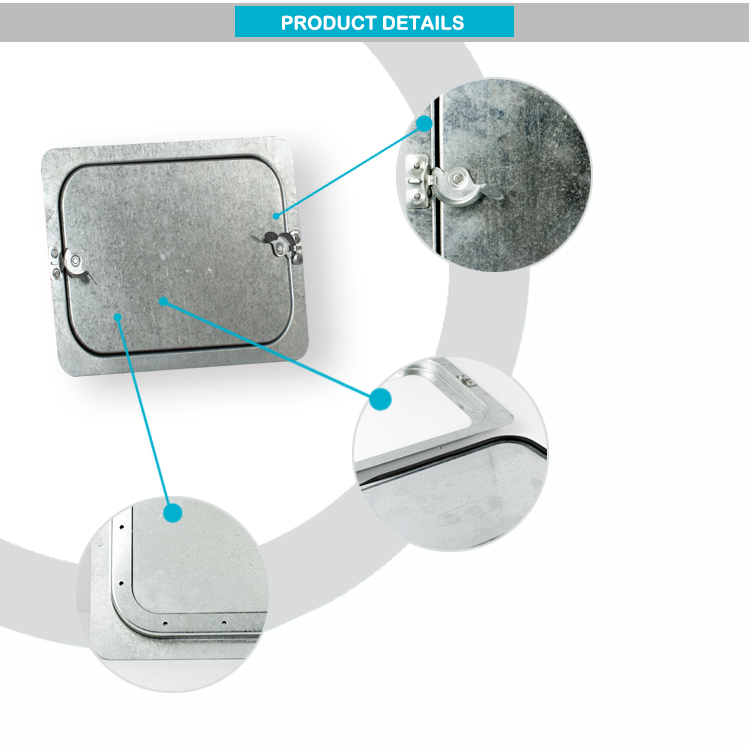 Retangulär HVAC Ventilation Access Panel Door