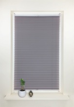 Blackout Grey cordless pleated window shades