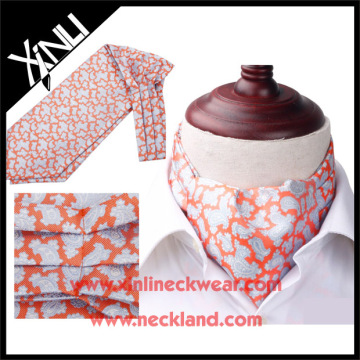 Mens New Fashion Silk Printed Ascot Ties