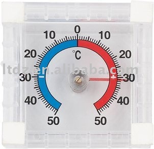 Plastic window thermometer