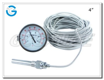 High Quality 100 mm remote reading dial thermometer with u-clamp