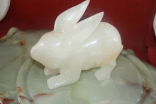 Jade Craft Rabbit, Natural Stone Carving
