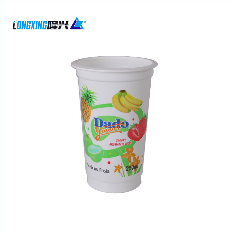 250 ml Plastic printed custom yogurt cup