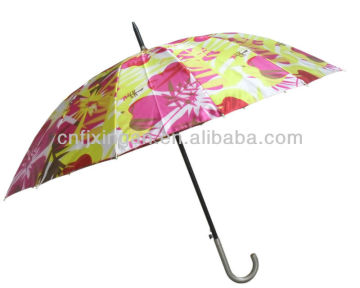 ladies flower satin fabric umbrella