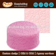 Custom "flower in the sky" cake decorating fondant silicone impression mat