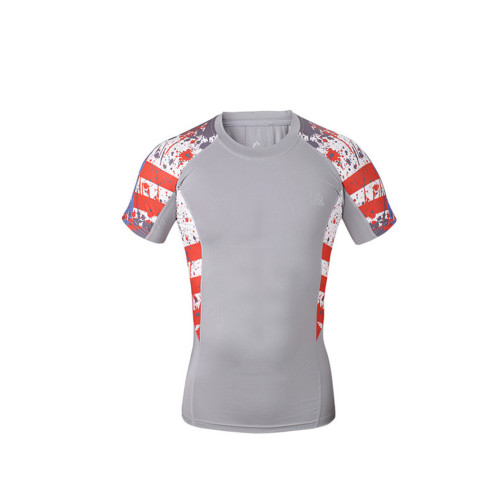 Custom men compression rash guard sublimation shirt