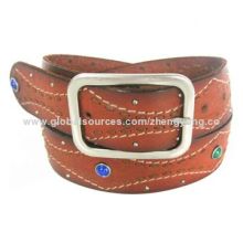 Fashionable Studded Genuine Leather Belt