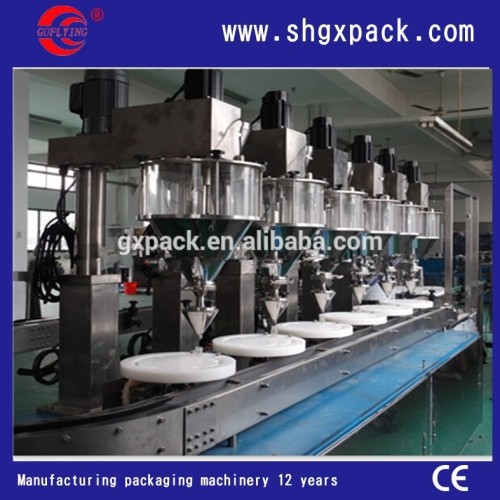 6 head glass bottle filling machine for soybean meal