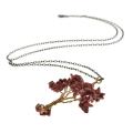 Natural Chip Semi Precious Stone Beads Life of Tree Pendant Necklace