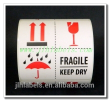 THIS SIDE UP, FRAGILE, KEEP DRY, SIZE 4X4 Inches ,500 labels/roll,semi-glossy