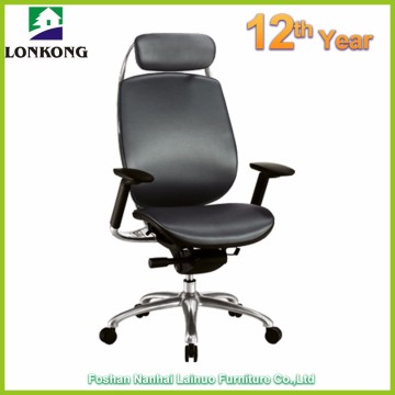 EN1335 Gaslift Leather Chair Stainless Steel