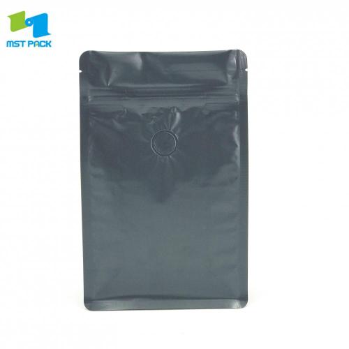 100% Biodegradable Compostable Foil Lined Flat Bottom Pouch Coffee Bags