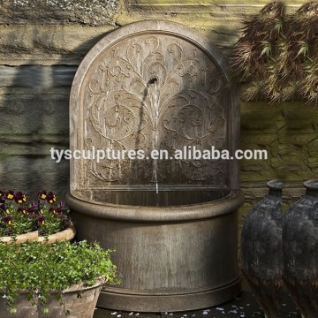 Polished yard art stone wall fountain sculpture granite outdoor decor fountain