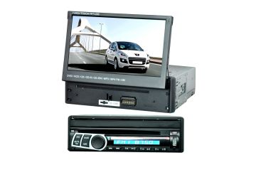 7 inch One Din In-dash Motorized TFT-LCD car DVD player