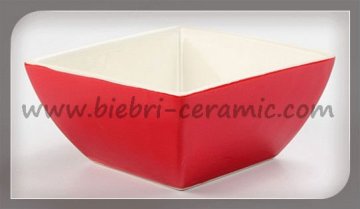 white red decorative salad bowls red