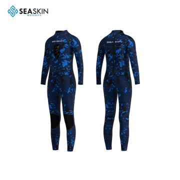 Seaskin Özelleştirilmiş Tek Parça Çocuk 2.5mm Dalış Şnorkelli Yüzbaşı Wetsuit