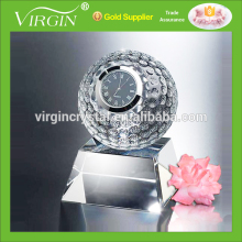 New arrival crystal golf ball clock with stand for custom made