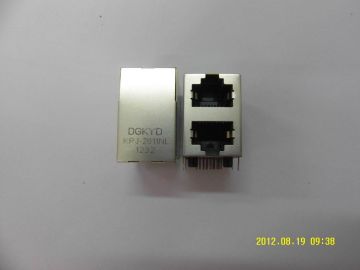 2-port 2*1 1000m  Rj45 Transformer For Telecommunication, Integrated Rj45 Jack, Magnetic Rj45