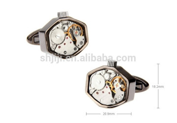 Men's Watch Movement Sexangle Cufflinks