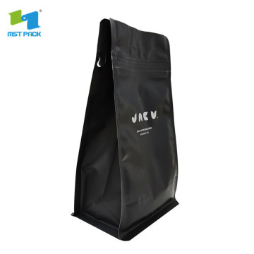 bolsa de café reciclable ecológica kraft con cierre de cremallera reutilizable y válvula de 1 kg